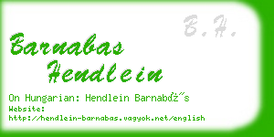barnabas hendlein business card
